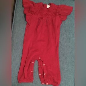 Kate Quinn burgundy romper 6-12 months